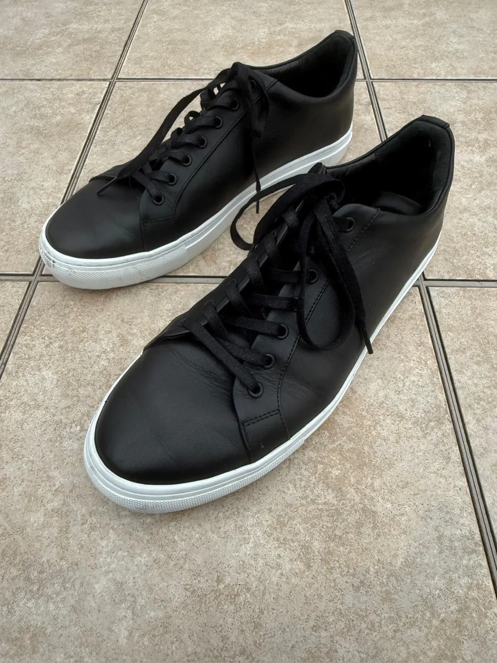Thursday Premier Low Top fashion sneakers in black leather size 12